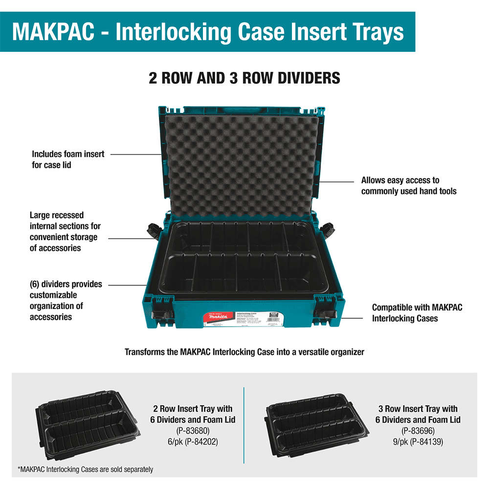 MAKPAC Interlocking Case 3 Row Insert Tray Alt 4 - Image