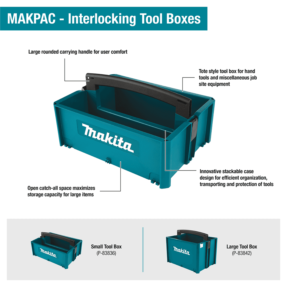 6" x 15-1/2" x 11-1/2" MAKPAC Small Interlocking Tool Box Alt 2 - Image