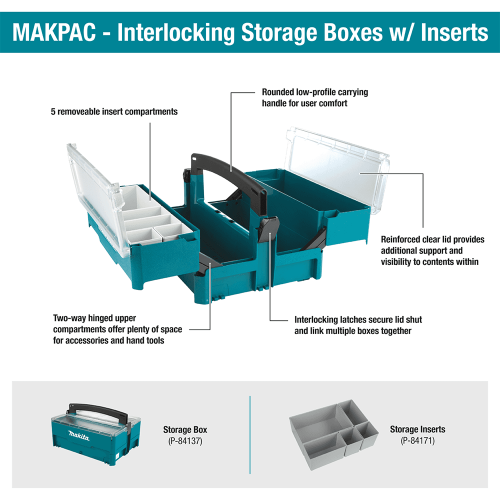 MAKPAC Interlocking Storage Box Insert (5/Pack) Alt 2 - Image