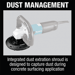 5" Compact Concrete Planer with Dust Extraction Shroud/Diamond Cup Wheel Alt 6 - Image
