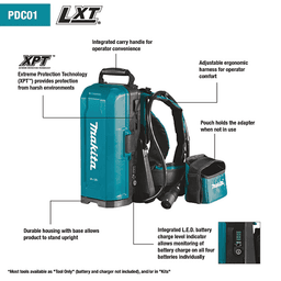 ConnectX/LX/LXT X2/XGT Portable Backpack Power Supply with 6 Batteries (6.0Ah) Alt 4 - Image