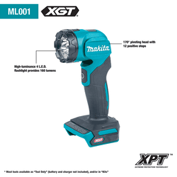 GT401M1D1 40V max XGT Brushless Cordless 4-Piece Combo Kit (2.5Ah/4.0Ah) Alt 8 - Image