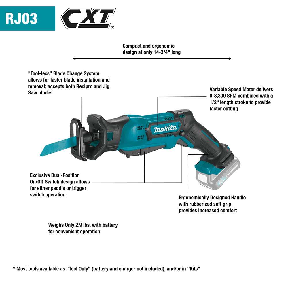 12 V max CXT Lithium-Ion Cordless Recipro Saw Kit (2.0 Ah) Alt 6 - Image