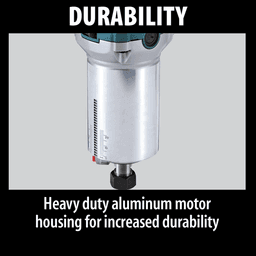 Makita router with durable aluminum motor housing