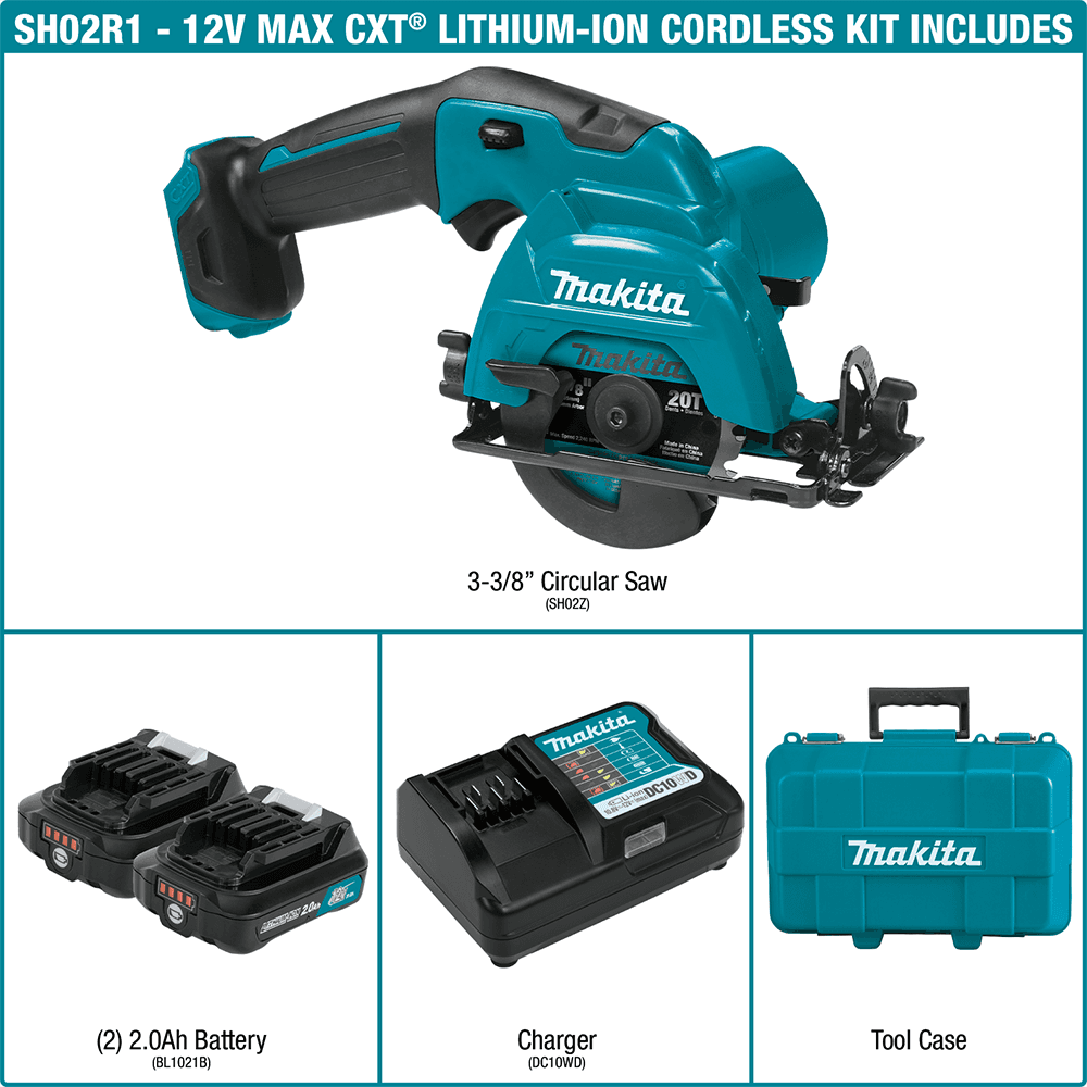 12 V max CXT Lithium-Ion Cordless 3-3/8" Circular Saw Kit (2.0 Ah) Alt 7 - Image
