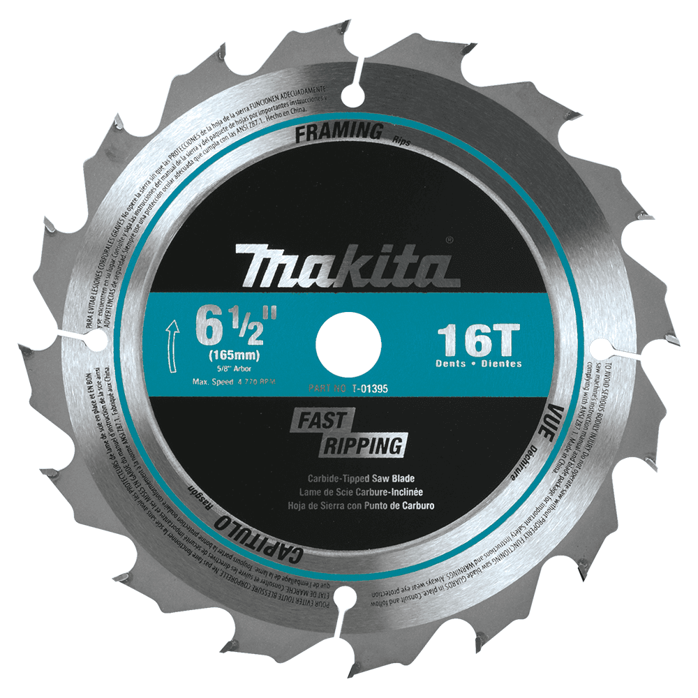 6-1/2" x 16 Teeth Ultra-Thin Kerf Framing Circular Saw Blade Main - Image