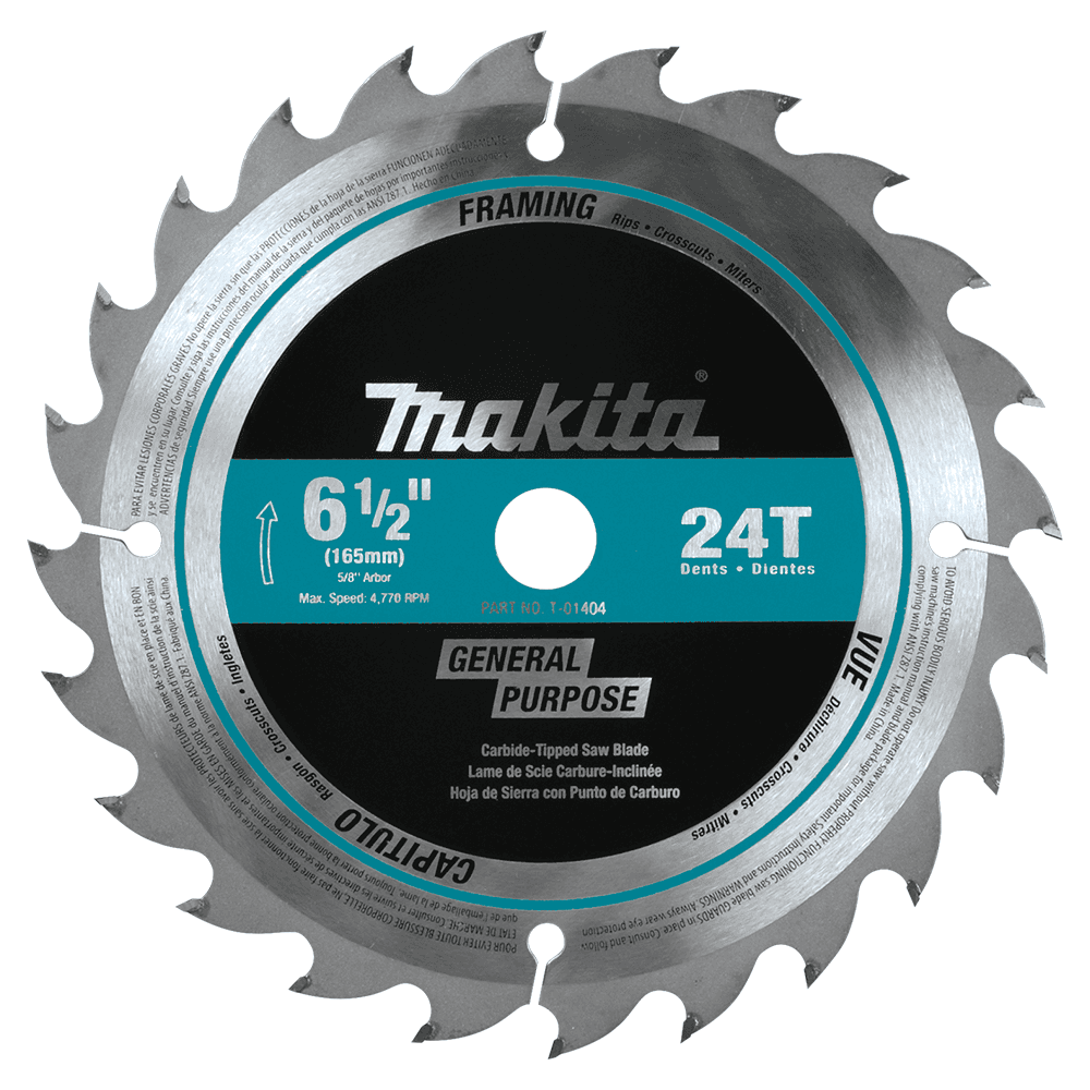 6-1/2" x 24 Teeth Ultra-Thin Kerf Framing Circular Saw Blade Main - Image