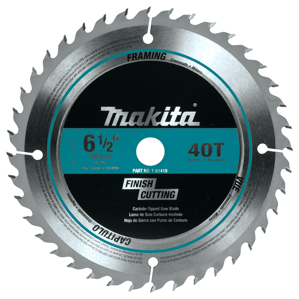 6-1/2" x 40 Teeth Cross-Cut Circular Saw Blade Main - Image