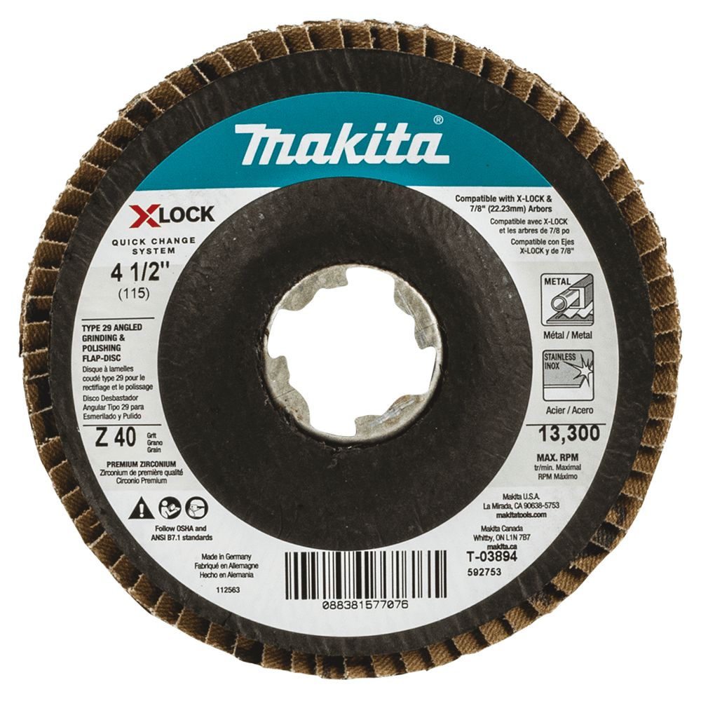 4-1/2" 40 Grit Grinding/Polishing Flap Disc Main - Image