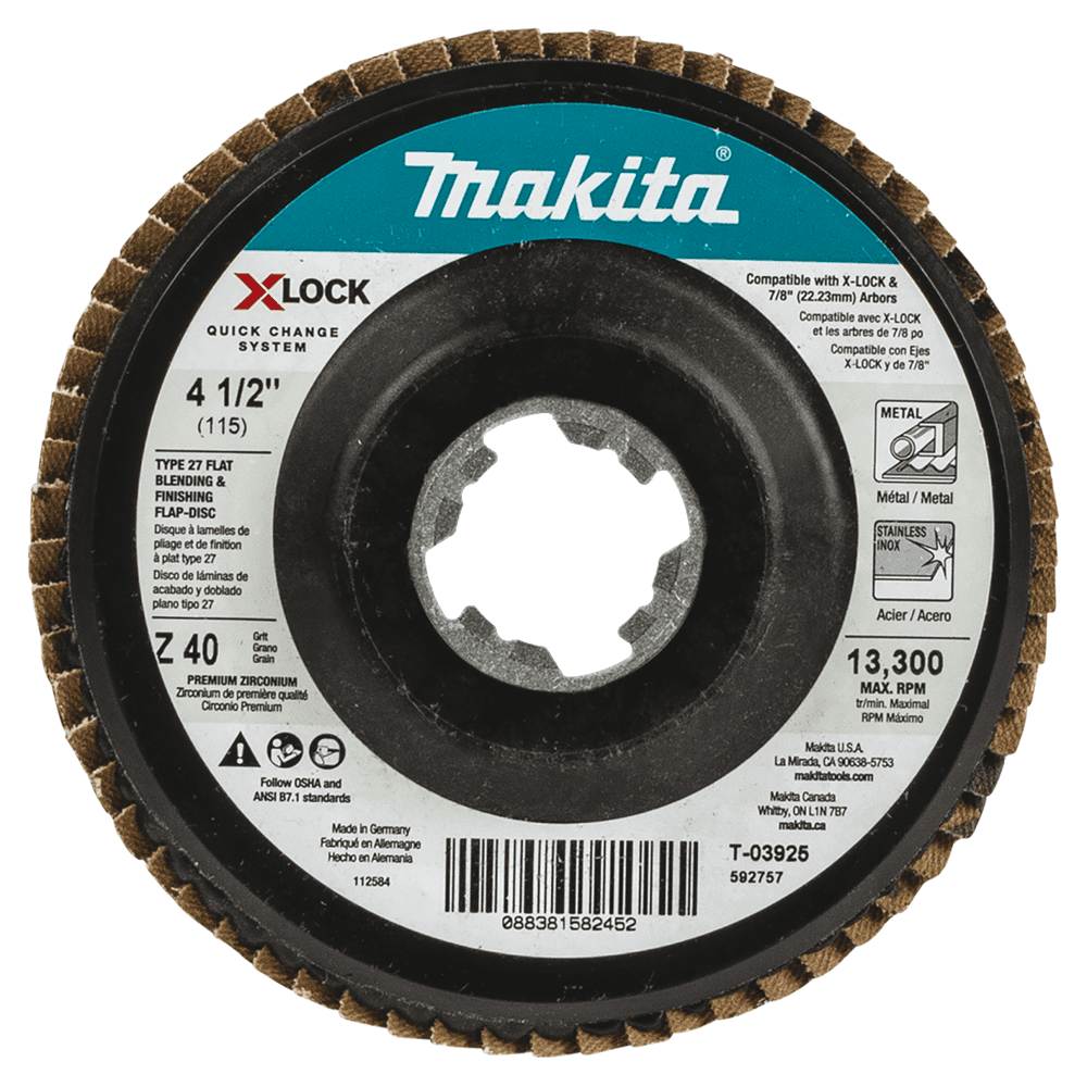 4-1/2" 40 Grit Blending/Polishing Flap Disc Main - Image