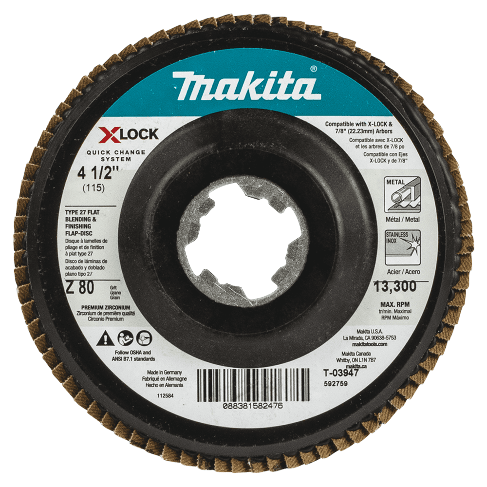 4-1/2" 80 Grit Blending/Polishing Flap Disc Main - Image