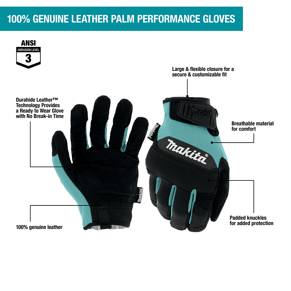 Medium Leather Palm Performance Gloves Alt 1 - Image