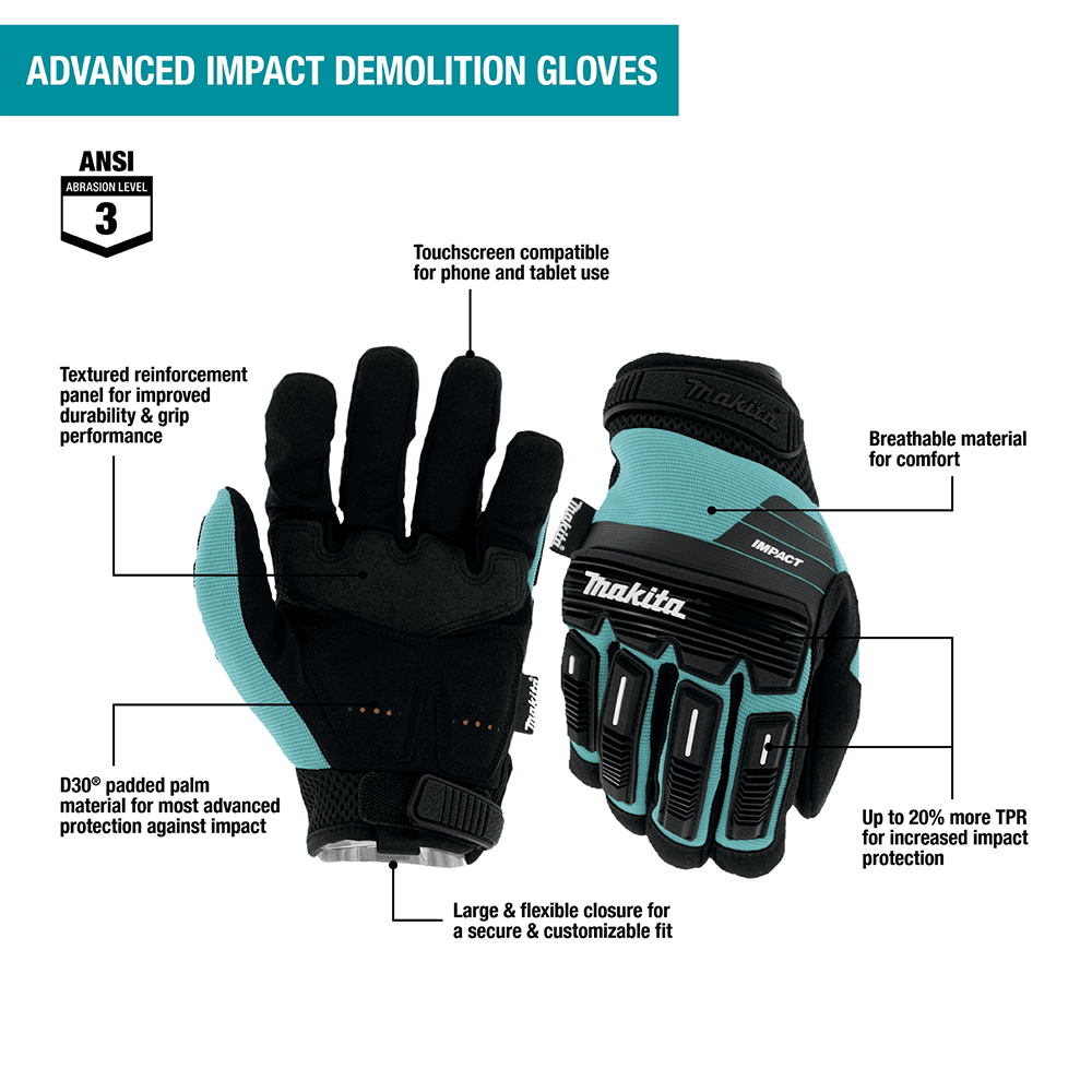Extra-Large Advanced Impact Demolition Gloves Alt 1 - Image