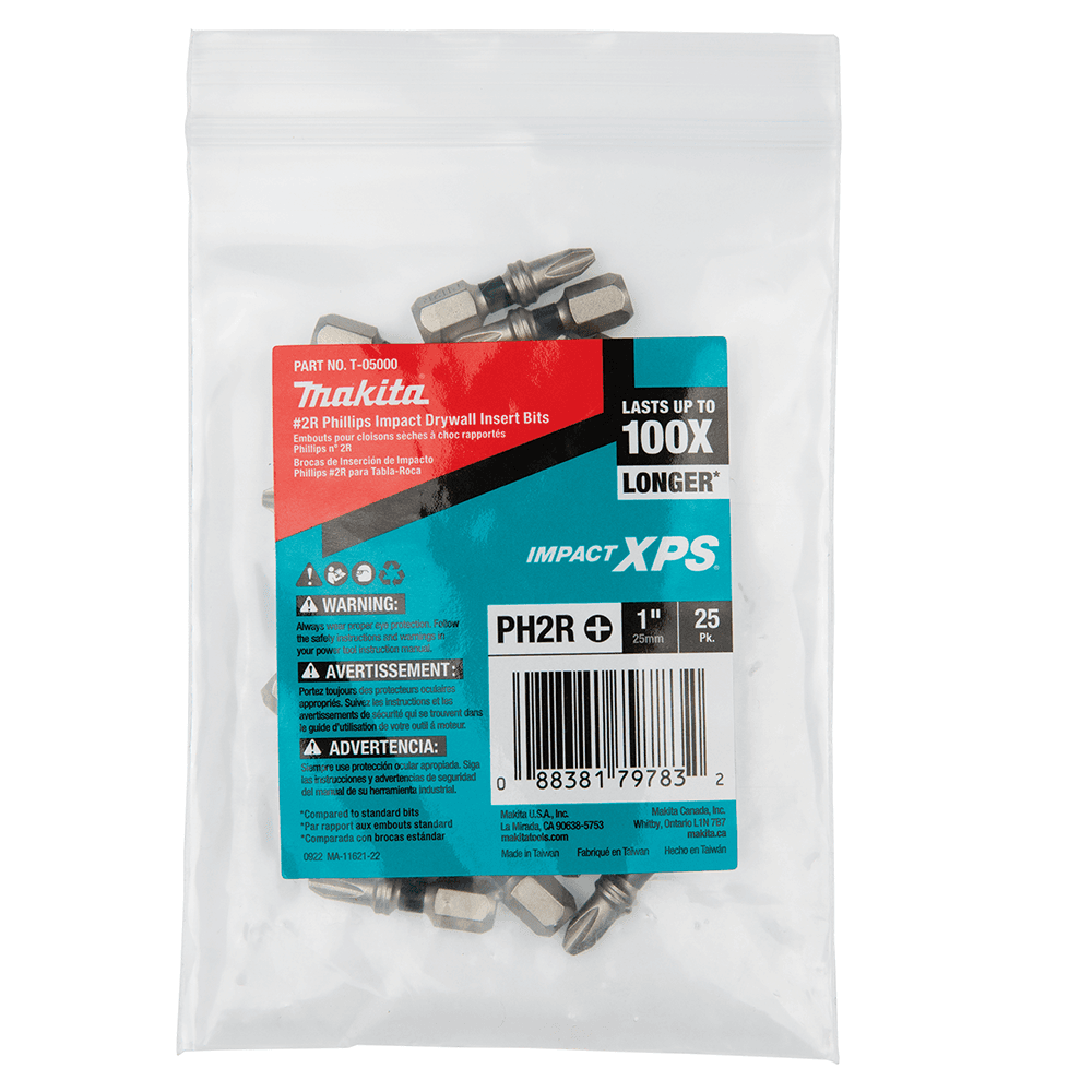 #2 x 1" Impact XPS Phillips Drive Drywall Insert Bit, 1/4" Shank (25/Pack) Alt 2 - Image