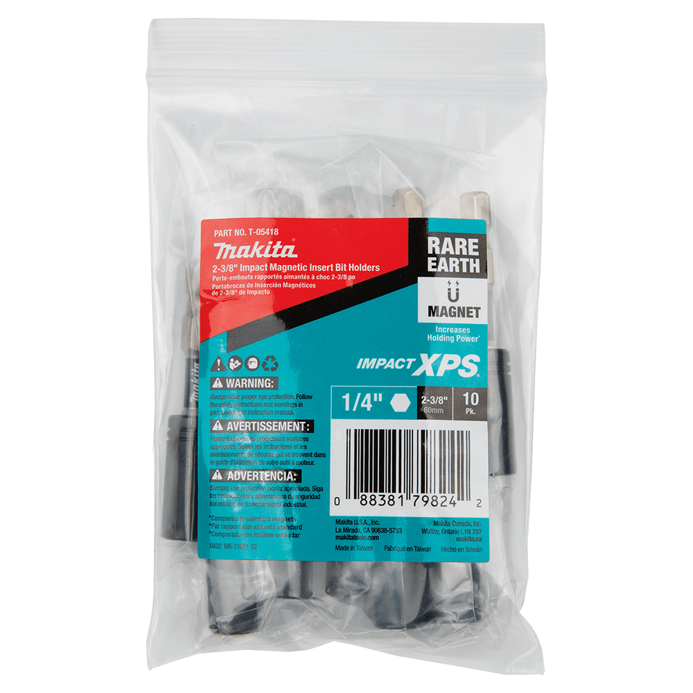 2‑3/8" Impact XPS Magnetic Insert Bit Holder, (10/Pack) Main - Image