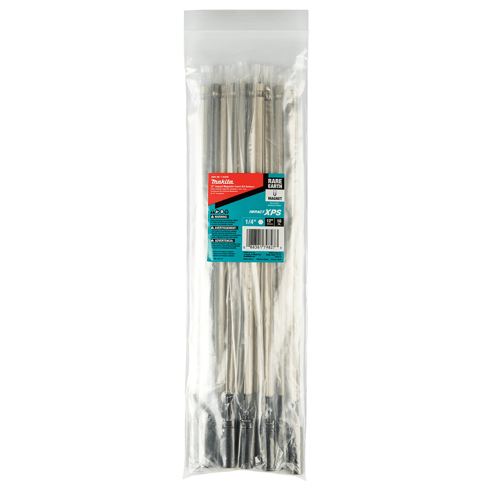 12" Impact XPS Hex Drive Magnetic Insert Bit Holder, 1/4" Shank (10/Pack) Alt 1 - Image