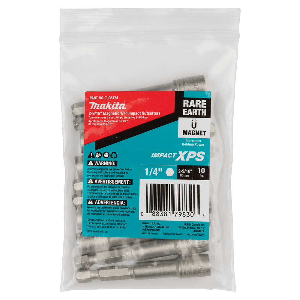 1/4" x 2-9/16" Impact XPS Magnetic Nutsetter (10/Pack) Main - Image