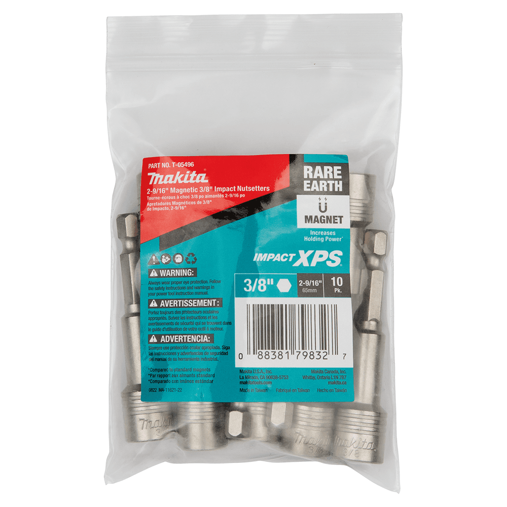 3/8" x 2-9/16" Impact XPS Magnetic Nutsetter, 1/4" Shank (10/Pack) Main - Image