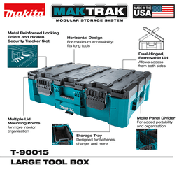 MAKTRAK 31-9/16" x 22-15/64" x 9-29/32" Modular Storage Large Tool Box Alt 22 - Image