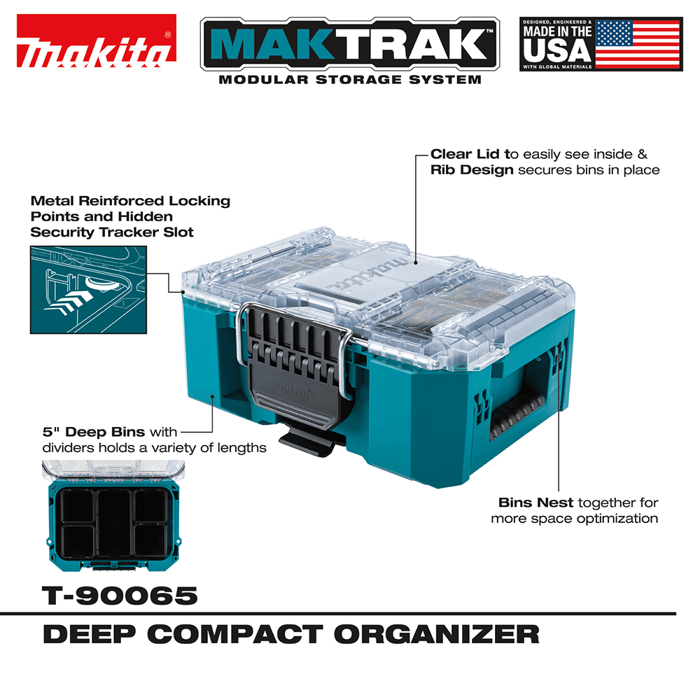MAKTRAK 15-21/64" x 10-15/16" x 6-3/8" Modular Storage Deep Compact Organizer Alt 18 - Image