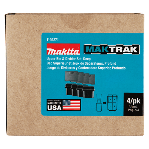MAKTRAK Upper Bin and Divider Set, Deep Standard (4/Pack) Alt 2 - Image