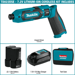 7.2 V Lithium-Ion Cordless Impact Driver Kit Alt 6 - Image