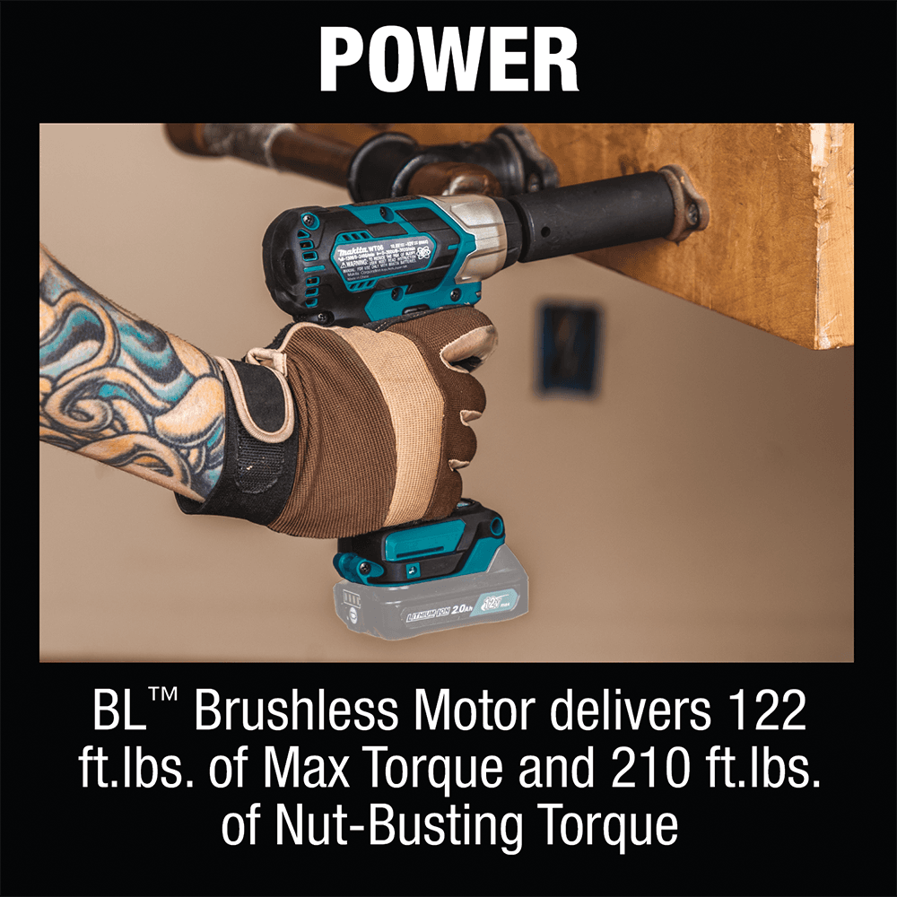 12 V max CXT Lithium-Ion Brushless Cordless 1/2" Square Drive Impact Wrench Tool Only Alt 9 - Image