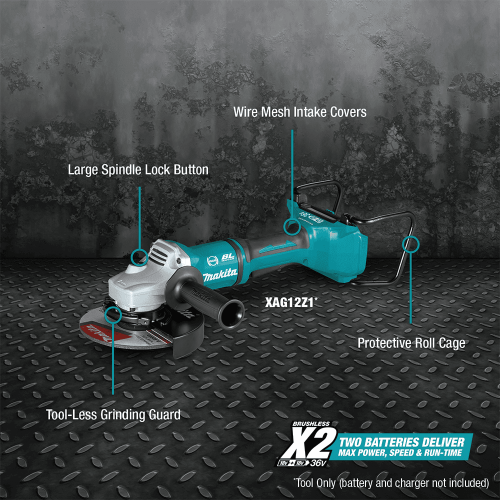 36V LXT Brushless 7" Paddle Switch Cut-Off/Angle Grinder with Electric Brake Tool Only Alt 12 - Image