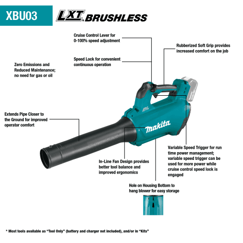 18V LXT Lithium-Ion Brushless Cordless Blower Tool Only Alt 12 - Image