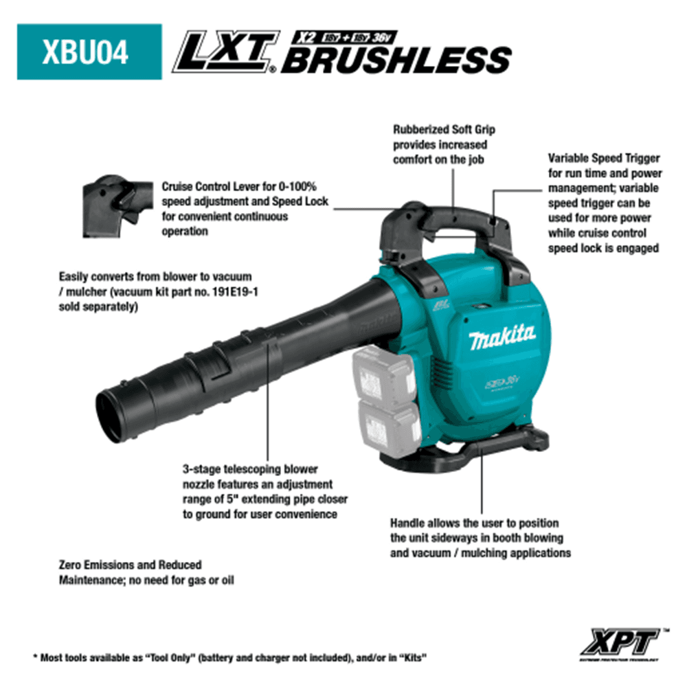 XBU04Z 36V LXT Brushless Blower Tool Only Alt 1 - Image