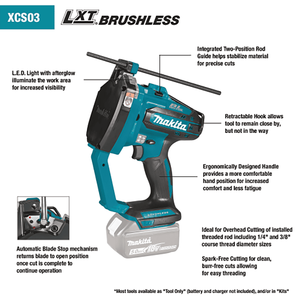 18V LXT Lithium‑Ion Brushless Cordless Threaded Rod Cutter, Tool Only Alt 1 - Image