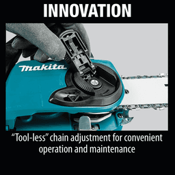 Makita-built outer rotor brushless motor direct-drive system provides high power efficiency.