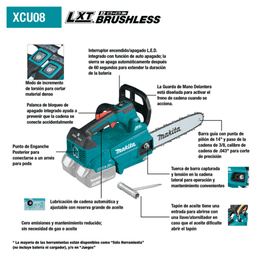 36V LXT Brushless 14" Top Handle Chain Saw Tool Only Alt 2 - Image