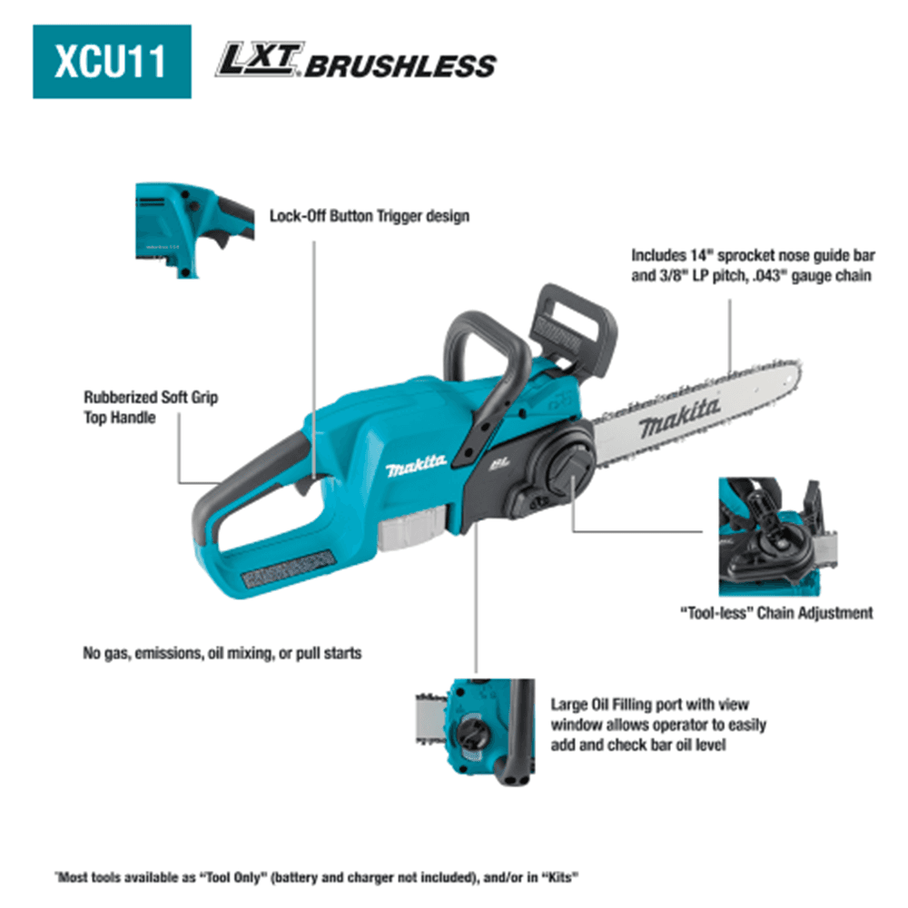18V LXT Lithium‑Ion Brushless Cordless 14" Chain Saw Tool Only Alt 1 - Image
