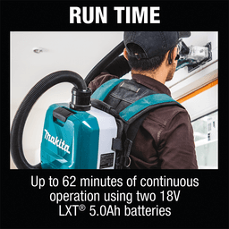 36V LXT Brushless 1/2 Gallon HEPA Filter Backpack Dry Dust Extractor Kit with AWS Capable (5.0Ah) Alt 9 - Image