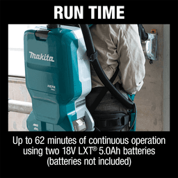 36V LXT Brushless 1.6 Gallon HEPA Filter Backpack Dry Dust Extractor Tool Only with AWS Capable Alt 4 - Image