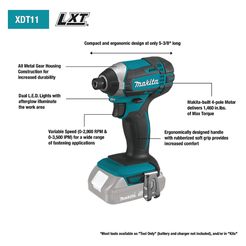 18V LXT Lithium-Ion Compact Cordless Impact Driver Kit (1.5Ah) Alt 2 - Image