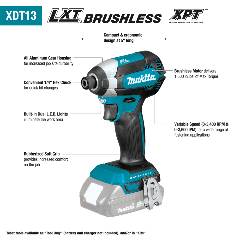 Makita XDT13 Features