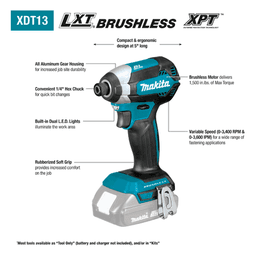 18V LXT Lithium-Ion Brushless Cordless Impact Driver Kit (5.0Ah) Alt 3 - Image
