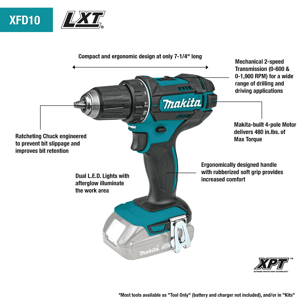 18V LXT Lithium-Ion 2-Speed Cordless 1/2" Driver-Drill Tool Only Alt 5 - Image