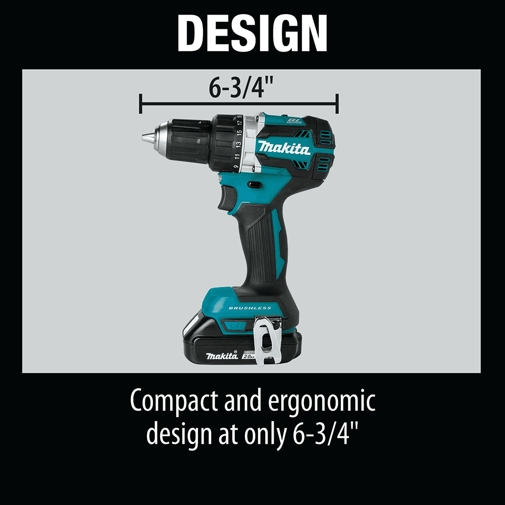 18V LXT Lithium-Ion Compact Brushless Cordless 1/2" Driver-Drill Kit (2.0Ah) Alt 11 - Image