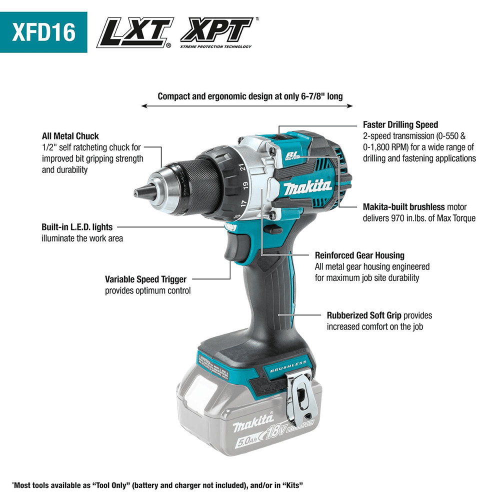 18V LXT Lithium-Ion 2-Speed Brushless Cordless 1/2" Driver-Drill Kit (5.0Ah) Alt 14 - Image