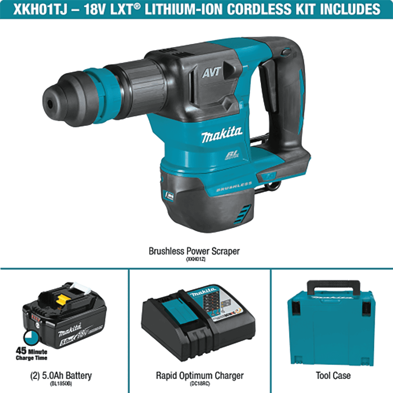 18V LXT Lithium‑Ion Brushless Cordless SDS‑PLUS AVT Power Scraper Kit (5.0Ah) Alt 4 - Image