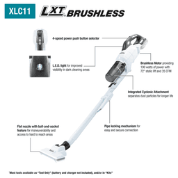18V LXT Lithium‑ion Compact Brushless Cordless Cyclonic 4‑Speed Stick Vacuum Tool Only Alt 1 - Image
