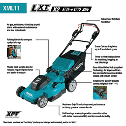 36V LXT 21" Self‑Propelled Lawn Mower Kit with 4 Batteries (5.0Ah) Alt 4 - Image