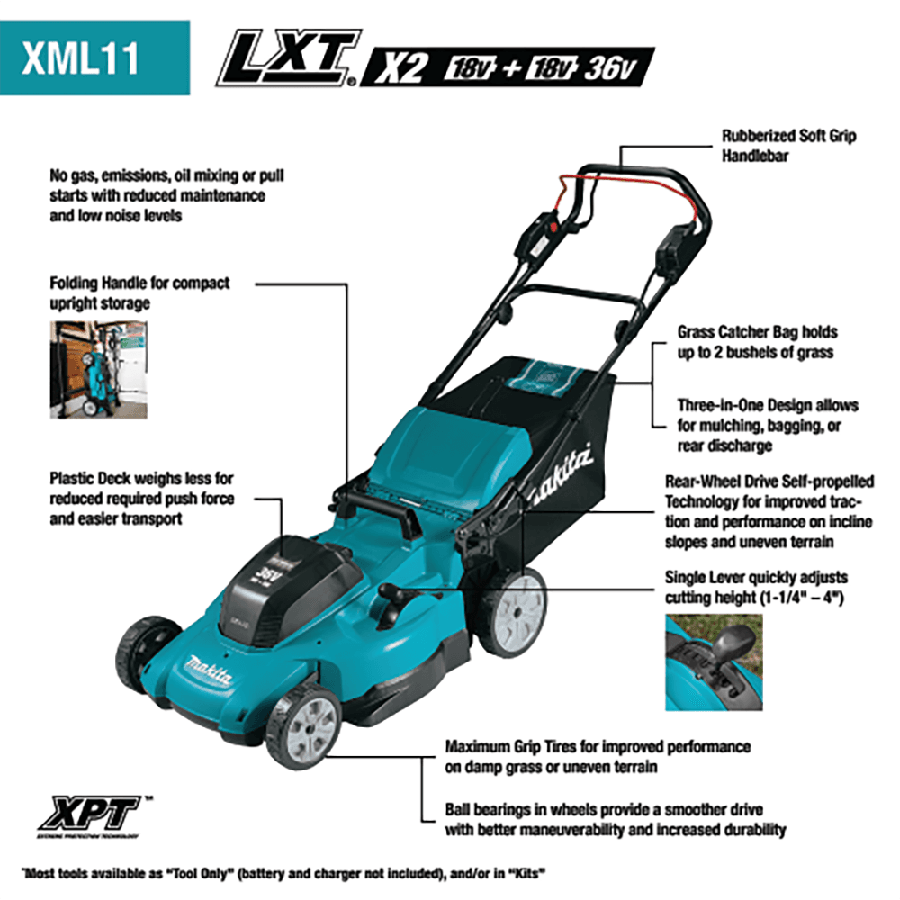 36V LXT 21" Self‑Propelled Lawn Mower, Tool Only Alt 1 - Image