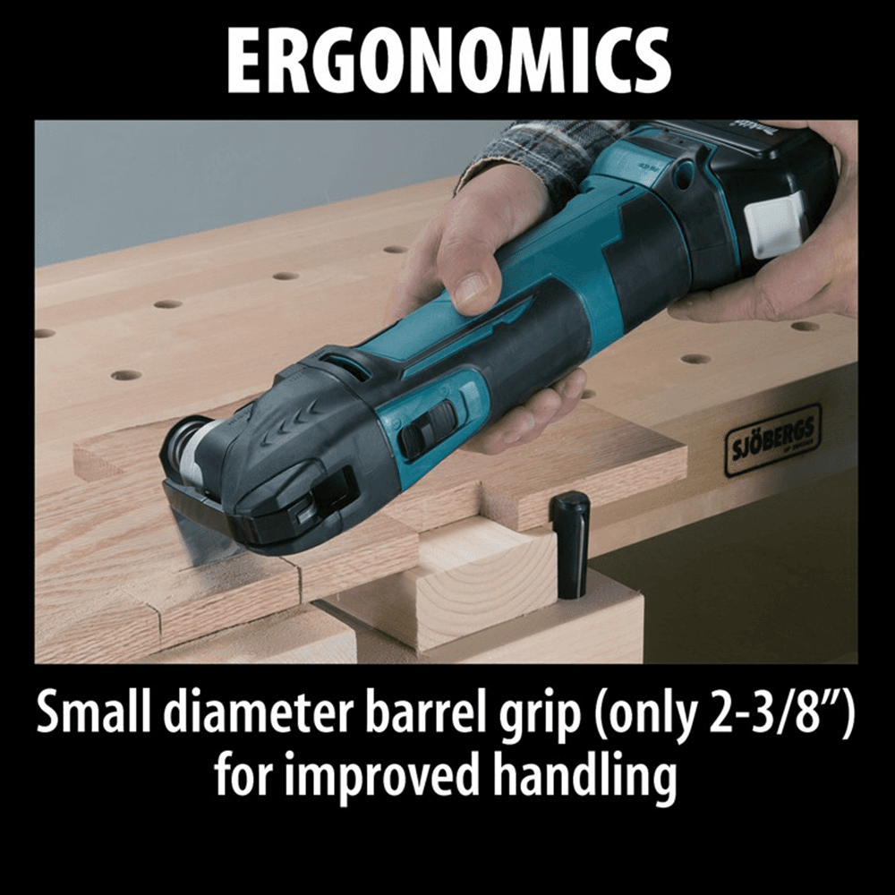 Small Diameter Barrel Grip for Improved Handling and Reduced Operator Fatigue