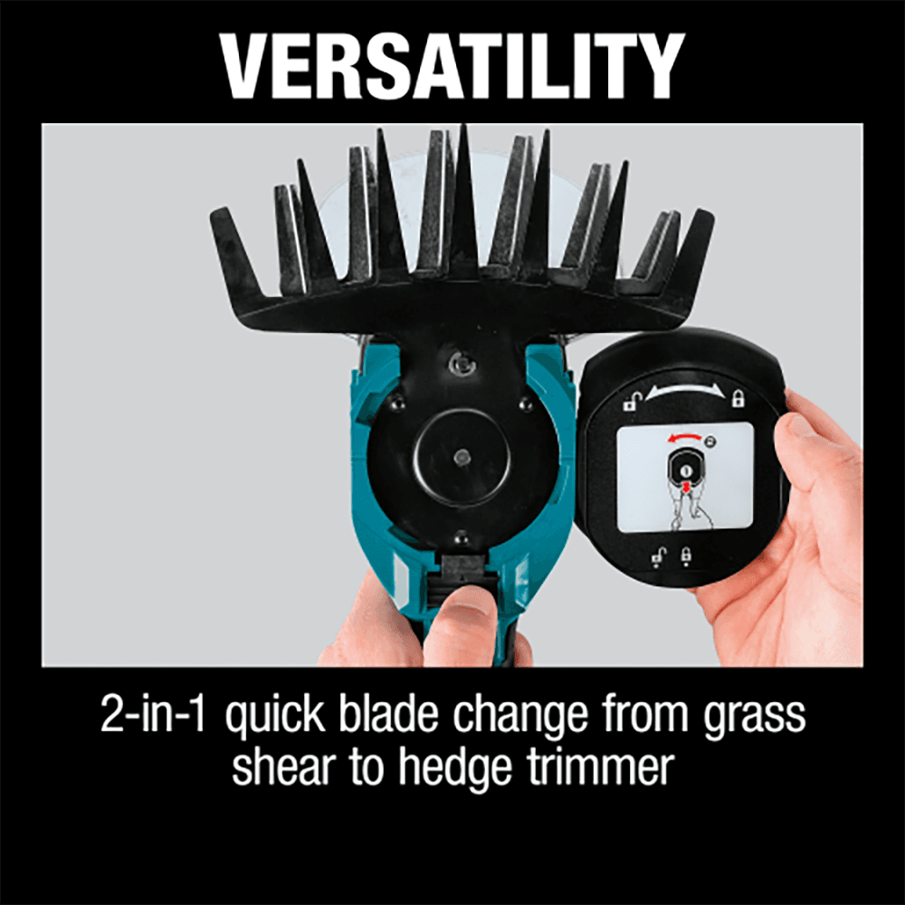 18V LXT Lithium‑Ion Cordless 6‑5/16" Grass Shear with Hedge Trimmer Blade, Tool Only Alt 19 - Image