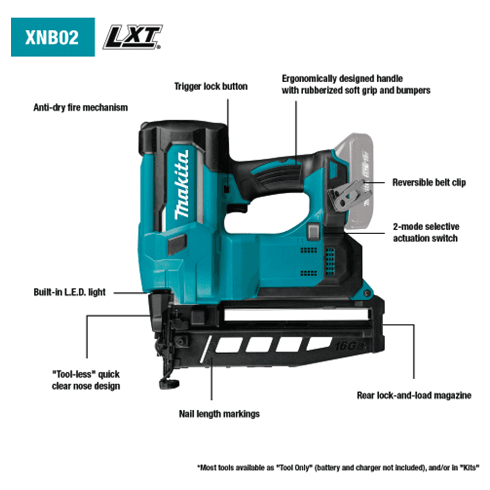 2‑1/2" x 16 Gauge Straight Finish Nailer Kit Alt 2 - Image