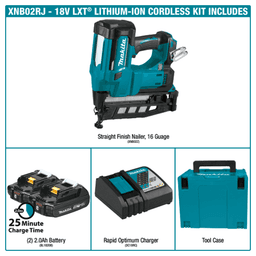 2‑1/2" x 16 Gauge Straight Finish Nailer Kit Alt 4 - Image